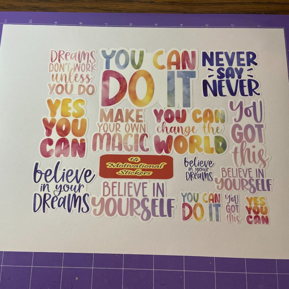 14 Inspirational Sticker Decal Bundle